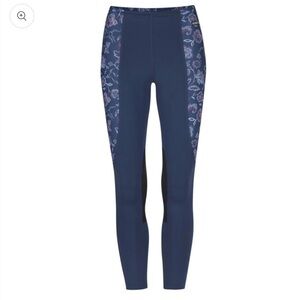 Kids Performance Knee Patch Riding Tight, Admiral/Admiral Winter Bloom